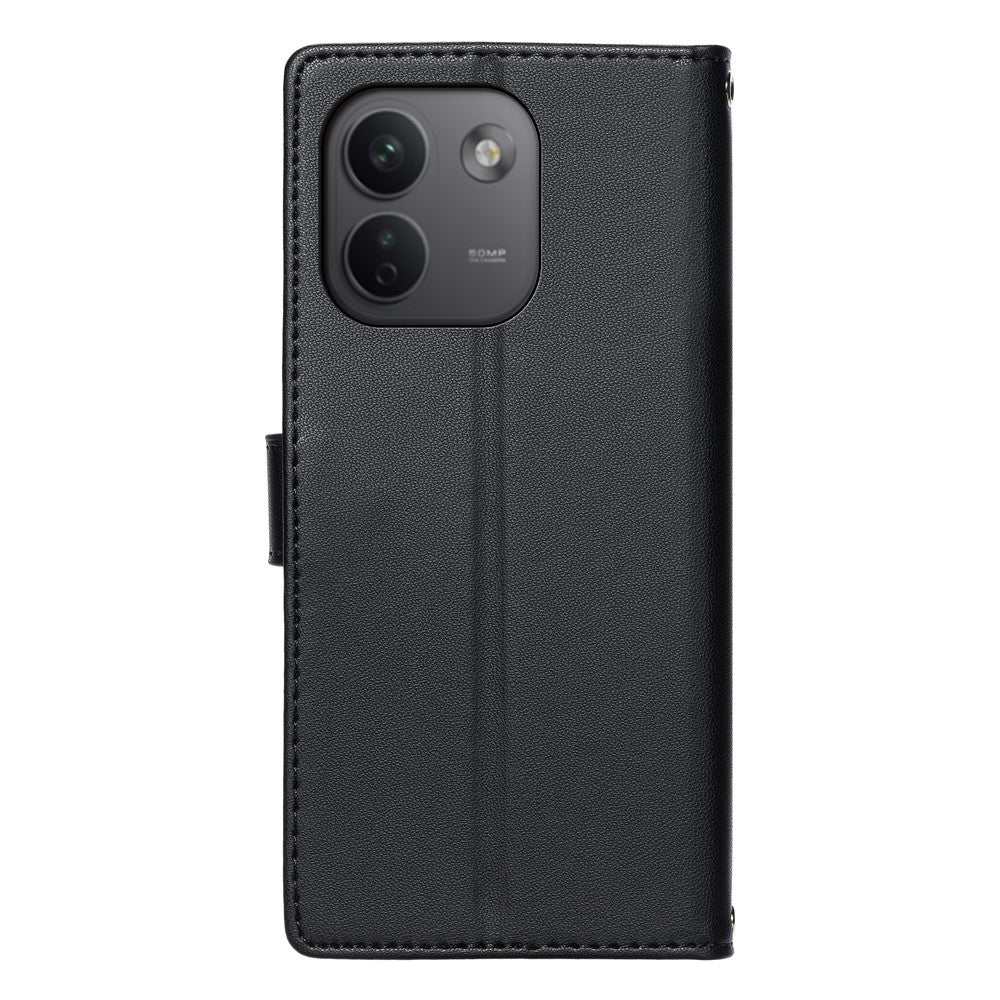 Xiaomi Redmi Note 17 Pro Max 5G-skal Präglat Totem-läderflipfodral med handledsrem