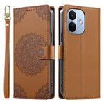 For Xiaomi Redmi Note 17 Pro Max 5G Case Embossed Totem Leather Flip Wallet Phone Cover with Wrist Strap
