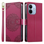 For Xiaomi Redmi Note 17 Pro Max 5G Case Embossed Totem Leather Flip Wallet Phone Cover with Wrist Strap