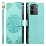 Xiaomi Redmi Note 17 Pro Max 5G-skal Präglat Totem-läderflipfodral med handledsrem