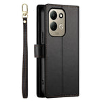 For Xiaomi Redmi 17 4G  /  Redmi 17 5G Leather Case Zipper Pocket Wallet Phone Cover with Straps