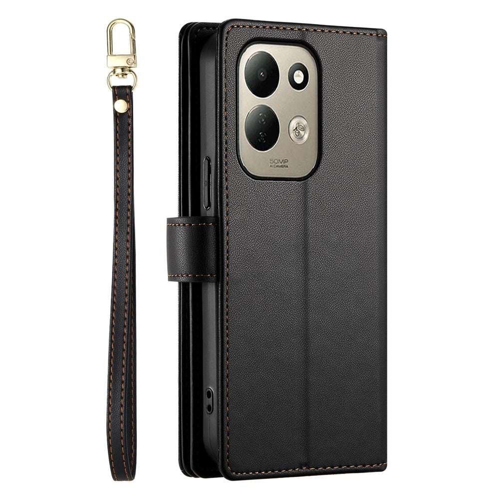 For Xiaomi Redmi 17 4G  /  Redmi 17 5G Leather Case Zipper Pocket Wallet Phone Cover with Straps
