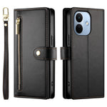 For Xiaomi Redmi Note 17 Pro 5G Leather Case Zipper Pocket Wallet Phone Cover with Straps
