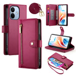 For Xiaomi Redmi Note 17 Pro 5G Leather Case Zipper Pocket Wallet Phone Cover with Straps