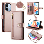 For Xiaomi Redmi Note 17 Pro 5G Leather Case Zipper Pocket Wallet Phone Cover with Straps