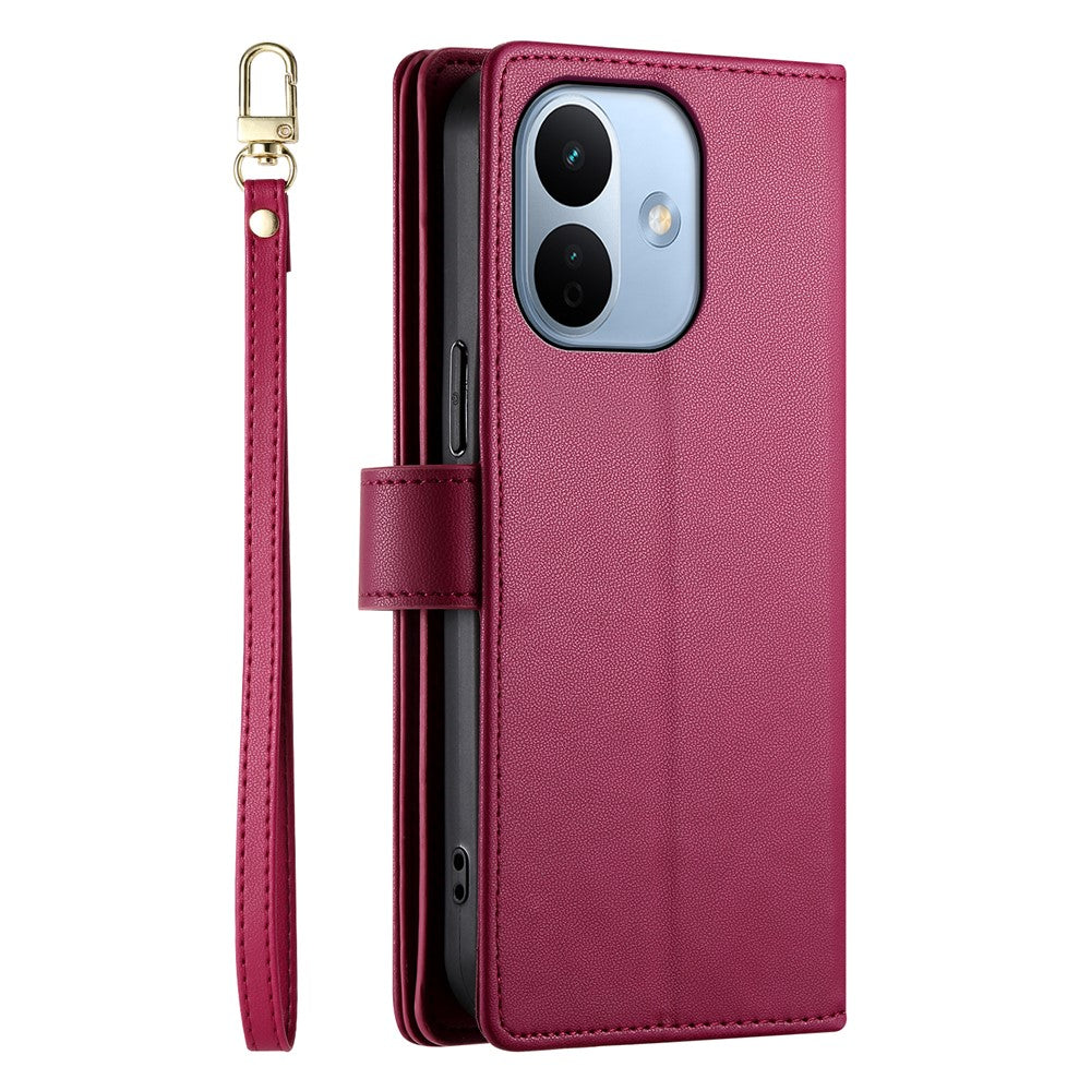 For Xiaomi Redmi Note 17 Pro Max 5G Leather Case Zipper Pocket Wallet Phone Cover with Straps