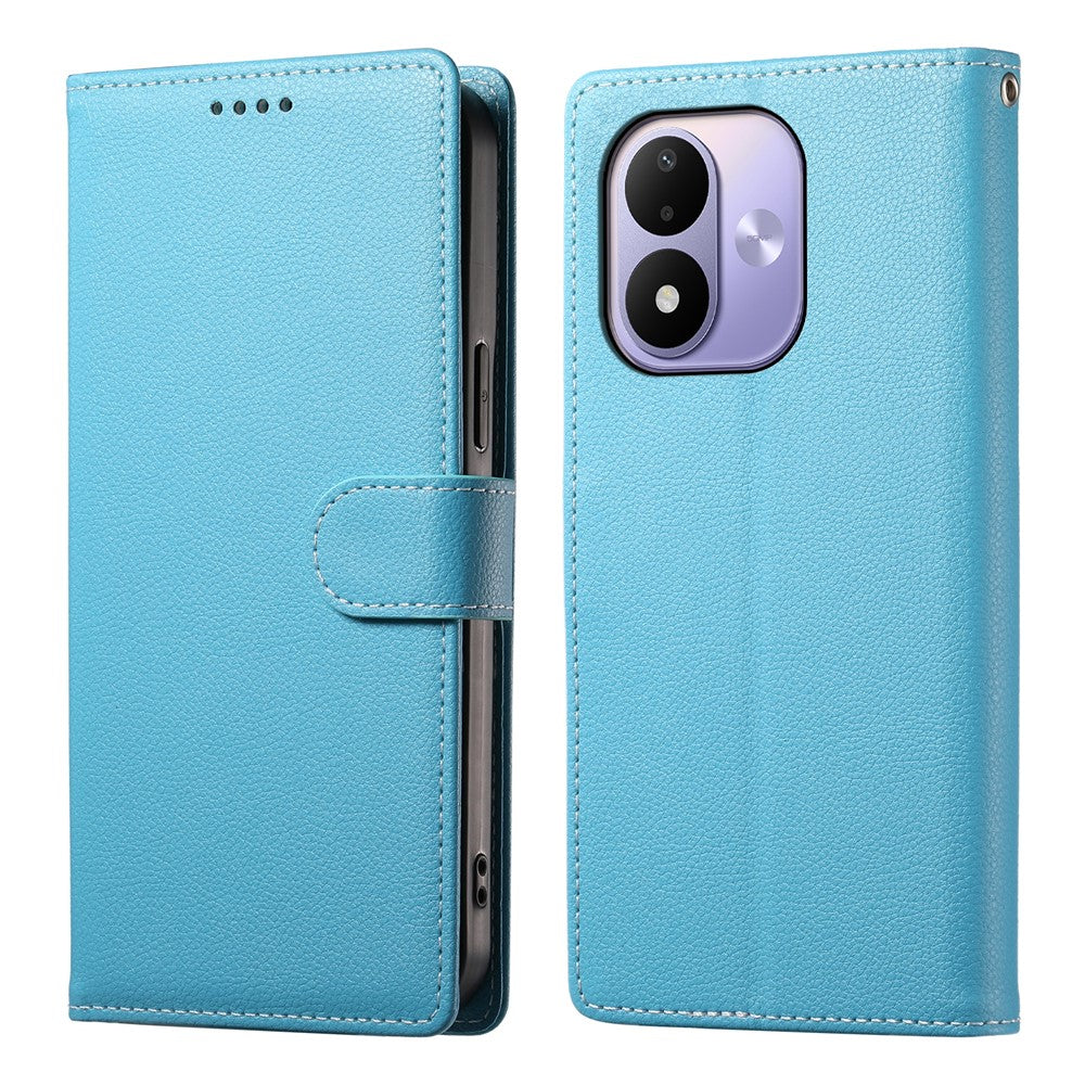 For Xiaomi Redmi Note 17 4G (Global) / Note 17 5G (Global) / Note 17 (India / China) 5G Case Magnetic Snap Litchi Texture Leather Wallet Phone Cover with Wrist Strap