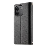 For Xiaomi Redmi Note 17 Pro Max 5G Leather Case Zipper Wallet Color Splicing Flip Phone Cover with Straps