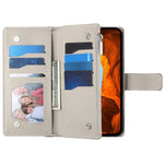 For Xiaomi Redmi Note 17 Pro Max 5G Leather Case Zipper Wallet Color Splicing Flip Phone Cover with Straps
