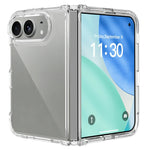 Til iPhone Fold Gennemsigtigt Cover TPU+Akryl Stødsikkert Bagcover