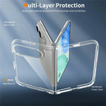 Til iPhone Fold Gennemsigtigt Cover TPU+Akryl Stødsikkert Bagcover
