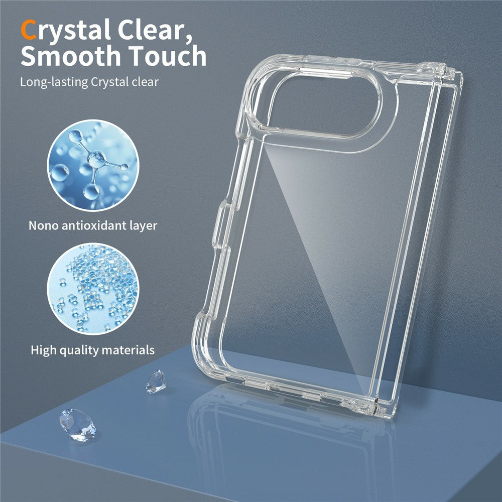 Til iPhone Fold Gennemsigtigt Cover TPU+Akryl Stødsikkert Bagcover