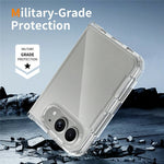 Til iPhone Fold Gennemsigtigt Cover TPU+Akryl Stødsikkert Bagcover