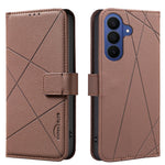 BINFEN COLOR til Samsung Galaxy S26 FE BF35 Etui Geometri-præget Lædertelefoncover RFID-blokerende Pungstativ