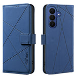 BINFEN COLOR för Samsung Galaxy S26 FE BF35 Skal Geometriskt Präglat Lädermobilskal RFID-blockerande Plånboksfodral