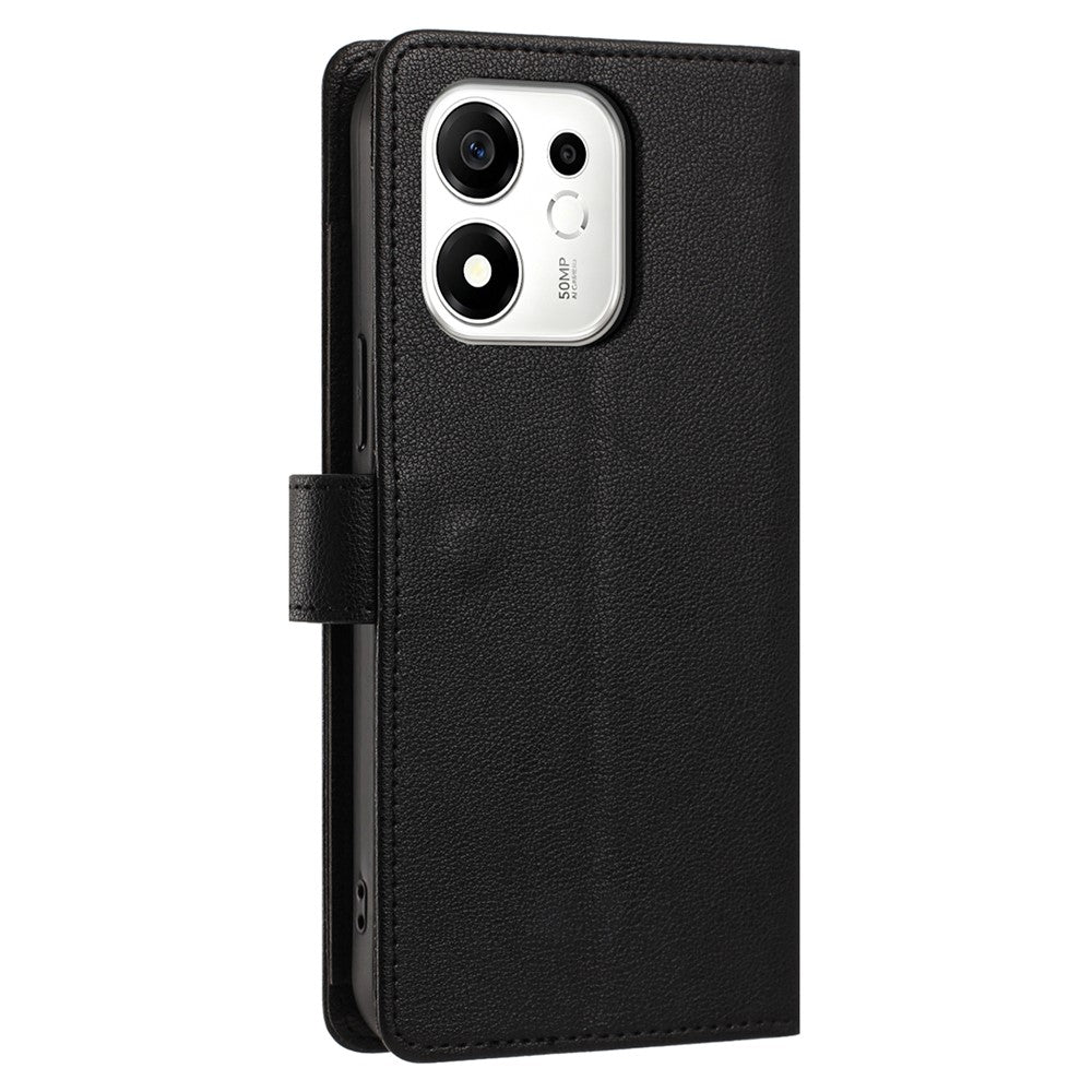 For Honor 600 Smart 5G / X7e Plus 5G Case PU Leather Butterfly Floral Zippered Wallet Phone Cover with Wrist Strap / Shoulder Strap