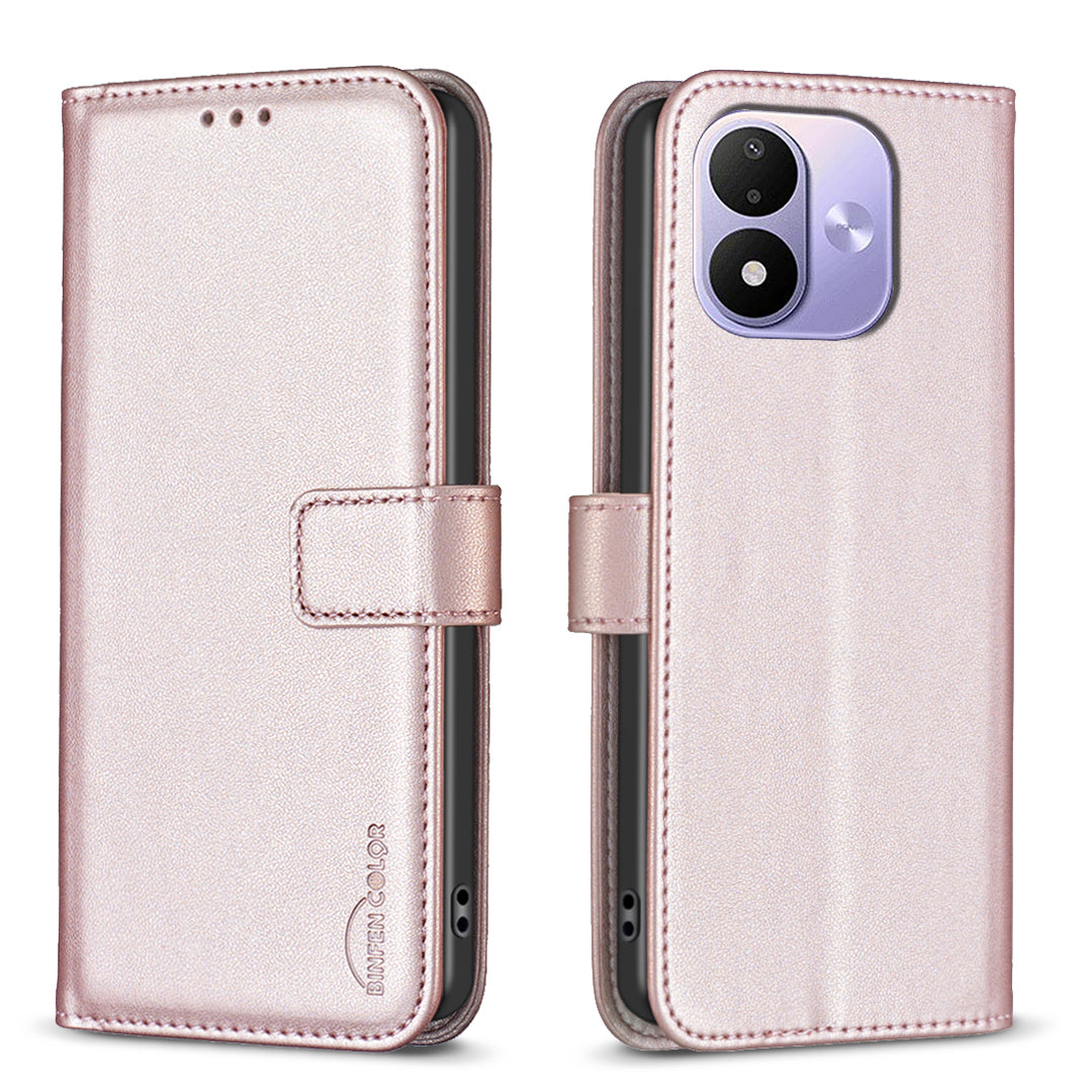 BINFEN COLOR for Xiaomi Redmi Note 17 4G (Global) / Note 17 5G (Global) / Note 17 (India / China) 5G BF17 Phone Case Wallet Folio Flip Leather Cover