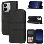 For Xiaomi Redmi Note 17 Pro+ 5G Case Wallet Skin-Touch Leather Imprinted Phone Cover with Wrist Strap