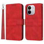 For Xiaomi Redmi Note 17 Pro+ 5G Case Wallet Skin-Touch Leather Imprinted Phone Cover with Wrist Strap