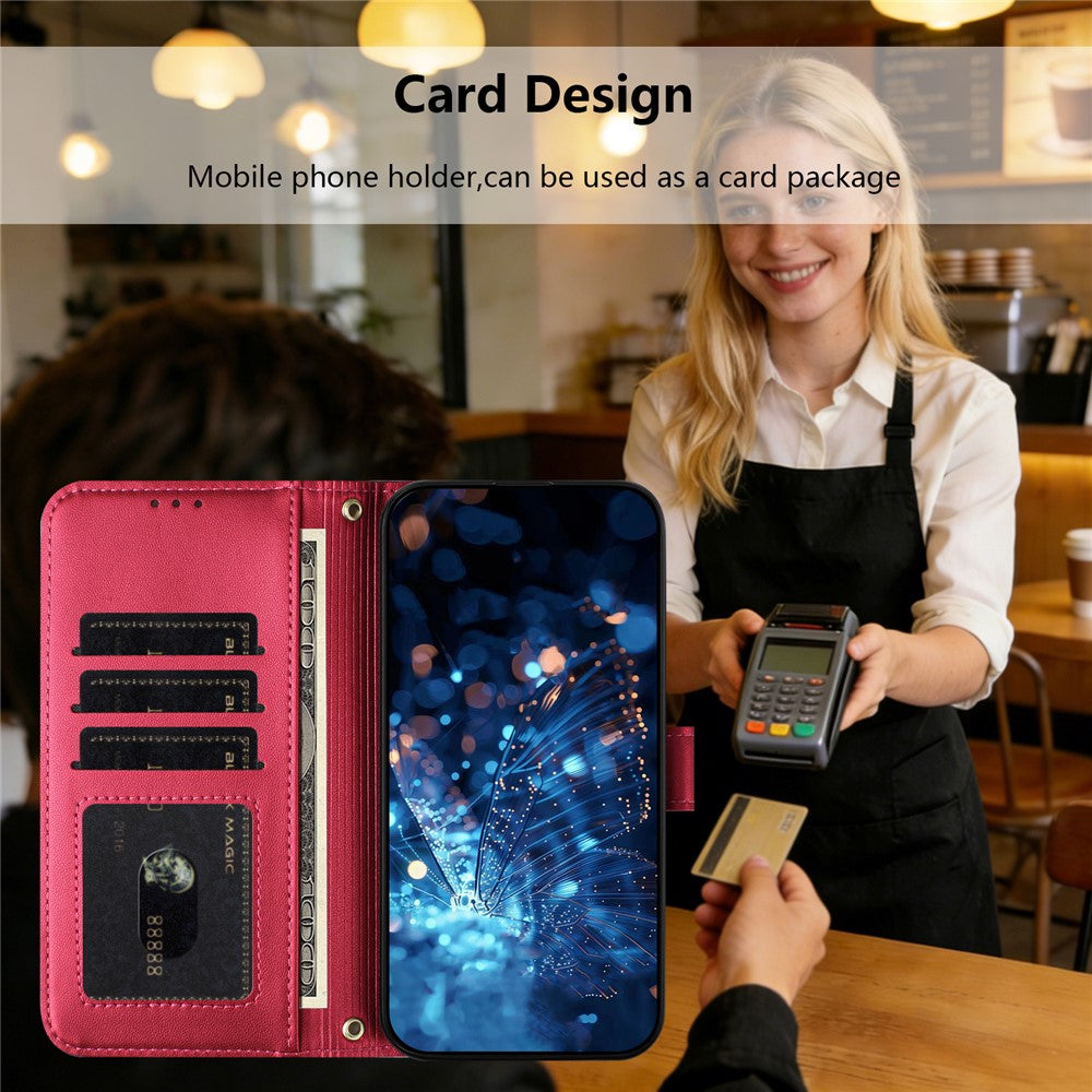 For Xiaomi Redmi Note 17 Pro+ 5G Case Glitter Butterfly Zipper Pocket Stand Leather Phone Cover with Hand Strap / Shoulder Strap
