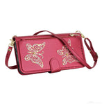 For Xiaomi Redmi Note 17 Pro+ 5G Case Glitter Butterfly Zipper Pocket Stand Leather Phone Cover with Hand Strap / Shoulder Strap
