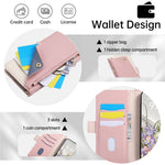For iPhone 17 Case with Wrist Strap and Shoulder Strap Dual Color Zipper Pocket Wallet Leather Phone Cover