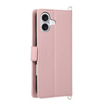 For iPhone 17 Case with Wrist Strap and Shoulder Strap Dual Color Zipper Pocket Wallet Leather Phone Cover