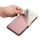 For iPhone 17 Case with Wrist Strap and Shoulder Strap Dual Color Zipper Pocket Wallet Leather Phone Cover