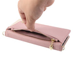 For iPhone 17 Case with Wrist Strap and Shoulder Strap Dual Color Zipper Pocket Wallet Leather Phone Cover