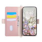 For iPhone 17e  /  16e Case with Wrist Strap and Shoulder Strap Dual Color Zipper Pocket Wallet Leather Phone Cover