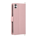 Samsung Galaxy A08 4G / A07 5G / A07 4G / A07s 4G / A06 4G / A06 5G-etui med håndledsrem og skulderrem, tofarvet lynlås, tegnebog, læderetui