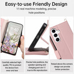 Til Samsung Galaxy S25+ / Galaxy S24+ etui med håndledsrem og skulderrem Dobbeltfarvet lynlåslomme Pung Læder Telefoncover