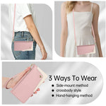 For iPhone 16 Pro Case with Wrist Strap and Shoulder Strap Dual Color Zipper Pocket Wallet Leather Phone Cover