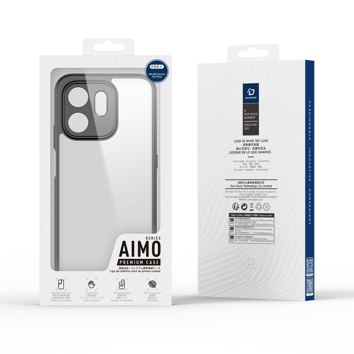 DUX DUCIS til Honor 600 Smart 5G / X7e Plus 5G Aimo Series PC + TPU Gennemsigtigt Bagcover (REACH Certificering)
