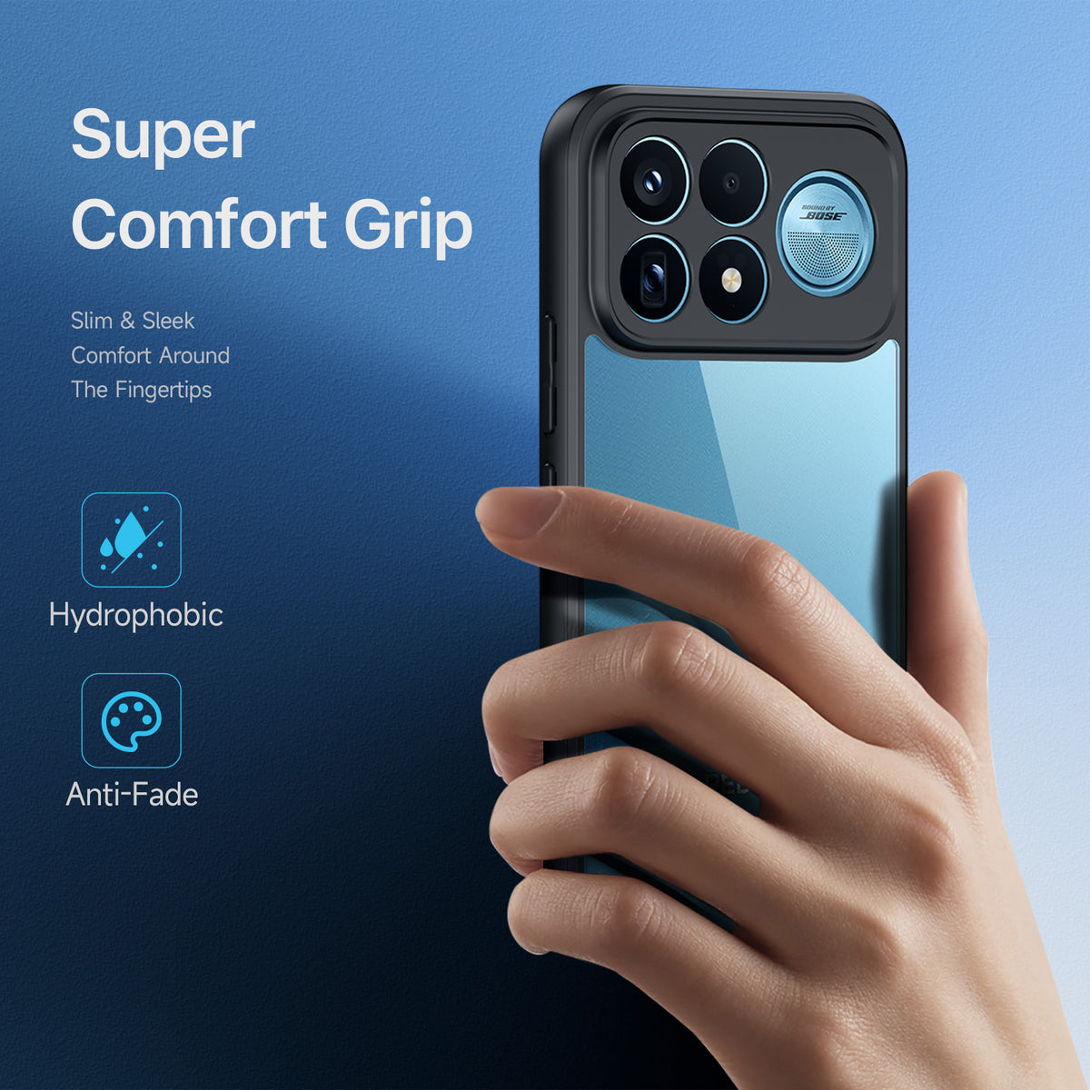 DUX DUCIS för Xiaomi Poco F9 Ultra 5G / Redmi K100 Pro Max 5G (Kina) Aimo-serien PC + TPU genomskinligt bakstycke för mobil (REACH-certifiering)