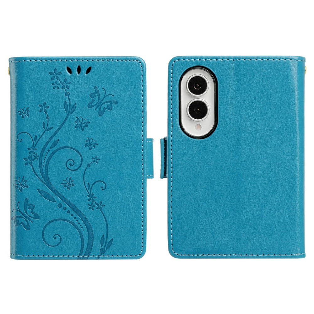 For Samsung Galaxy Z Fold8 Case Butterfly Flower Imprinted Leather Phone Cover