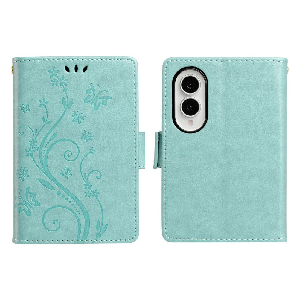 For Samsung Galaxy Z Fold8 Case Butterfly Flower Imprinted Leather Phone Cover