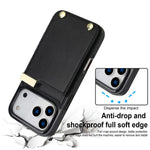 Til iPhone 18 Pro Max / 17 Pro Max Cover TPU + PU-læder med hardwaredekoration og kortholder