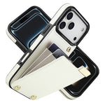 Til iPhone 18 Pro Max / 17 Pro Max Cover TPU + PU-læder med hardwaredekoration og kortholder