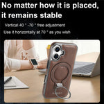 RMBMAX til iPhone 17-cover Magnetisk galvaniseret støtteben PU-læder + TPU-telefoncover
