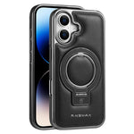 RMBMAX til iPhone 17-cover Magnetisk galvaniseret støtteben PU-læder + TPU-telefoncover