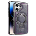 RMBMAX til iPhone 17-cover Magnetisk galvaniseret støtteben PU-læder + TPU-telefoncover