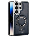 RMBMAX för Samsung Galaxy S25 Ultra-skal Magnetiskt galvaniserat stativ PU-läder + TPU-mobilskal