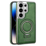 RMBMAX för Samsung Galaxy S25 Ultra-skal Magnetiskt galvaniserat stativ PU-läder + TPU-mobilskal