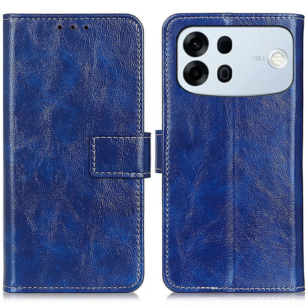 For Oppo A7 Pro Max 5G Case Wallet Leather Phone Cover Crazy Horse Texture