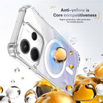 Magnetic Case For Xiaomi Redmi Note 14 5G / Note 13 5G / Poco M7 Pro 5G Four-Corner Drop Protection TPU + PC Clear Phone Cover