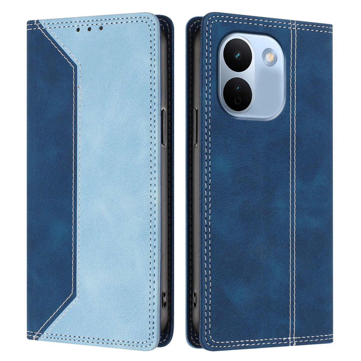 For Xiaomi Redmi Note 17 Pro Max 5G / Xiaomi Redmi Note 17 Pro+ 5G Leather Case Skin Touch Color Splicing RFID Blocking Wallet Stand Phone Cover