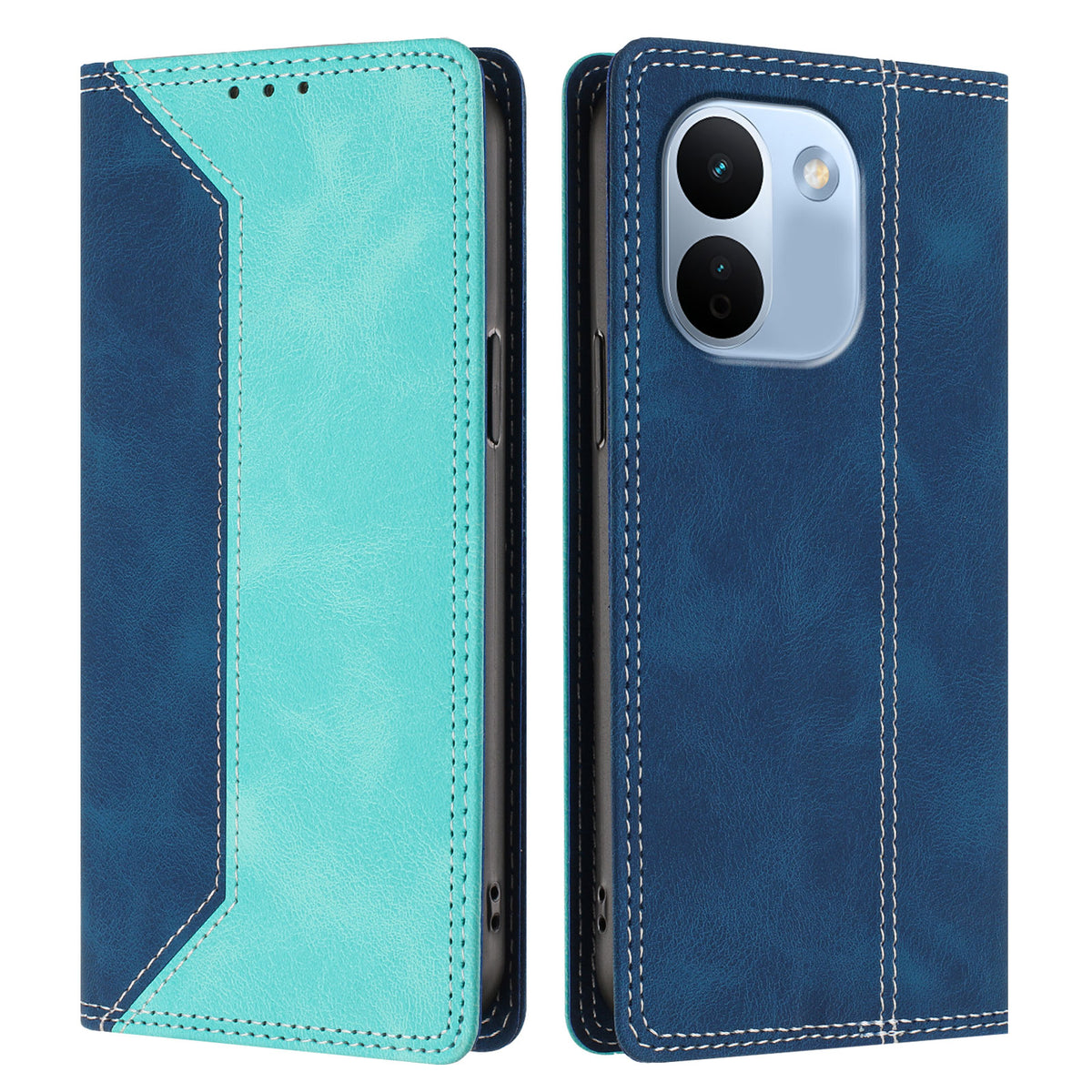 For Xiaomi Redmi Note 17 Pro Max 5G / Xiaomi Redmi Note 17 Pro+ 5G Leather Case Skin Touch Color Splicing RFID Blocking Wallet Stand Phone Cover