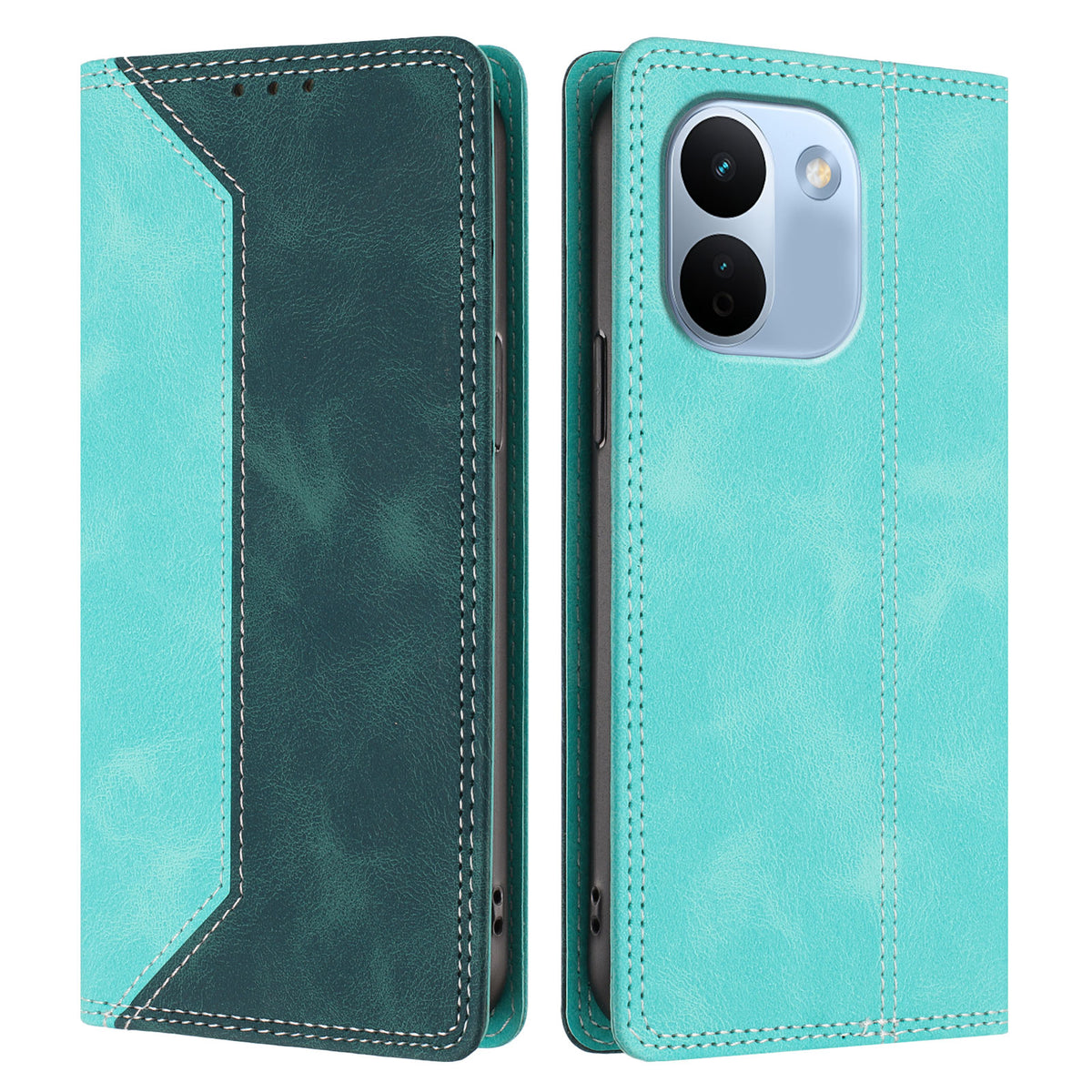 For Xiaomi Redmi Note 17 Pro Max 5G / Xiaomi Redmi Note 17 Pro+ 5G Leather Case Skin Touch Color Splicing RFID Blocking Wallet Stand Phone Cover