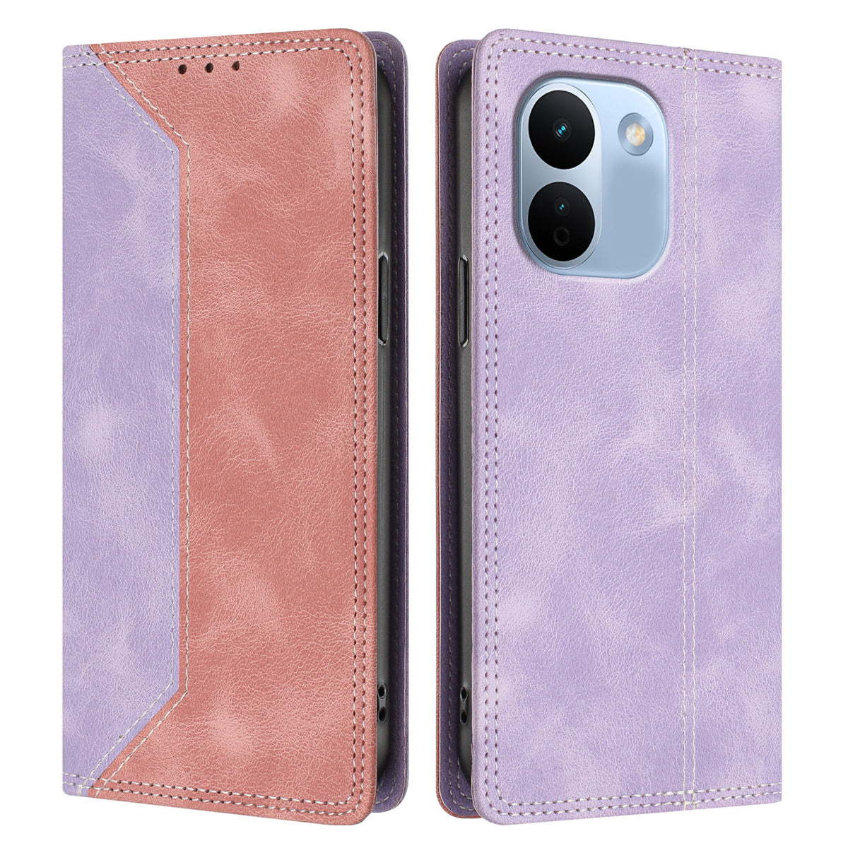 For Xiaomi Redmi Note 17 Pro Max 5G / Xiaomi Redmi Note 17 Pro+ 5G Leather Case Skin Touch Color Splicing RFID Blocking Wallet Stand Phone Cover